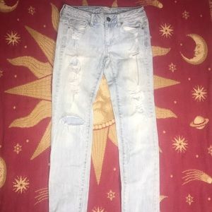 ✧ Vintage Early 2000’s American Eagle Low-rise Distressed Skinny Jeans ✧